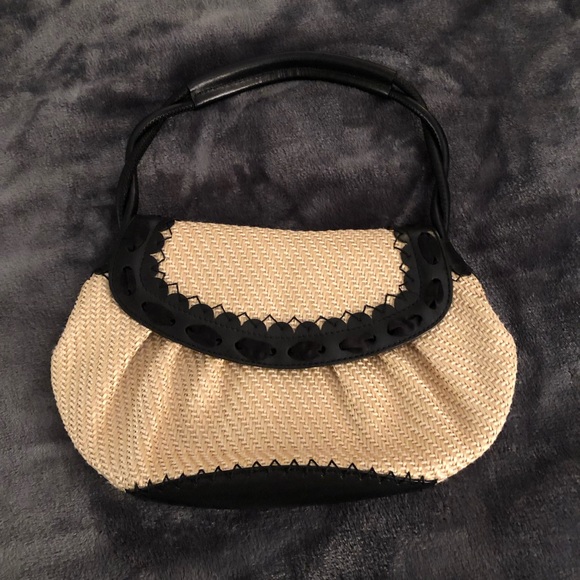 Cole Haan Handbags - Cole Haan Shoulder Handbag, Black & Cream NEW